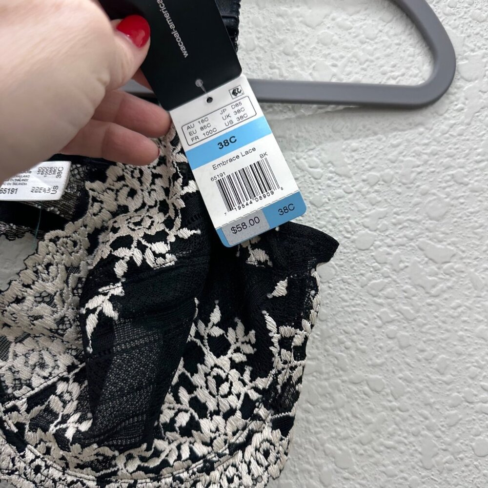 Wacoal Embrace Lace Underwire Adjustable Strap Bra 65191 Womens size 38C NEW - Picture 3 of 7